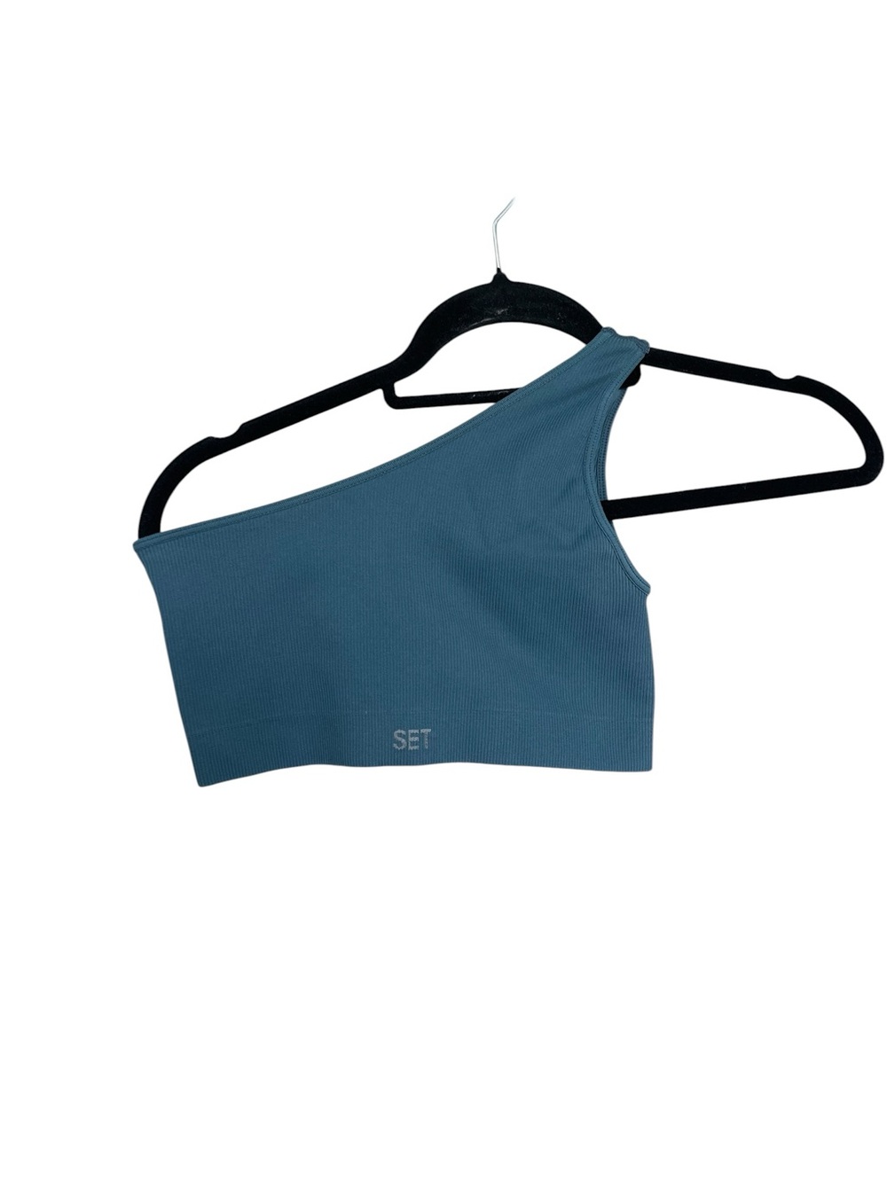 SET Active One-Shoulder Ribbed Crop Top